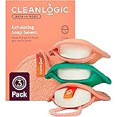 Cleanlogic Bath &amp; Body Exfoliating Soap Saver Pouch - Exfoliator - 3 Count | Bath &amp; body soap saver pouch, exfoliator scrubber for smooth clean skin, assorted colors, 3 count