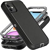 YmhxcY for iPhone 11 Case Shockproof Dropproof Dust-Proof Drop Proof 3-Layer Durable Phone Case Heavy Duty Protection Phone Case Cover for Apple iPhone 11 6.1&ldquo; Black and Grey
