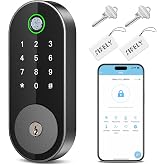 Fingerprint Smart Deadbolt with Keypad &ndash; Keyless Entry Lock for Home, Apartment, Office, Airbnb, Rental, Kids &amp; Seniors, App &amp; Code Access, Auto-Lock, Easy DIY Install, Compatible with Alexa &amp; Google