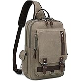 mygreen Canvas Cross Body Messenger Bag Shoulder Sling Backpack Travel Rucksack