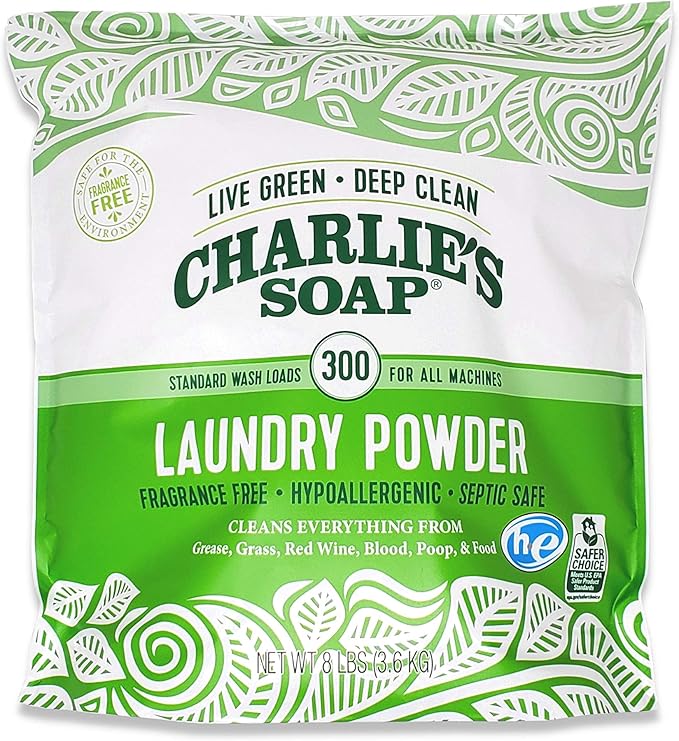 Charlie’s Soap Fragrance Free Laundry Powder detergent 300 Loads (8 lbs, 1 Pack) Amazon.ca