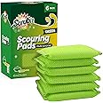 SCRUBIT Multi-Purpose Scouring Pad - Non-Scratch Cleaning Sponges for Pots, Pans, Dishes, Utensils & Non-Stick Cookware - Scrubbing Pads Use for Kitchen, Bathroom - 6 Pack Dish Sponge (Green)
