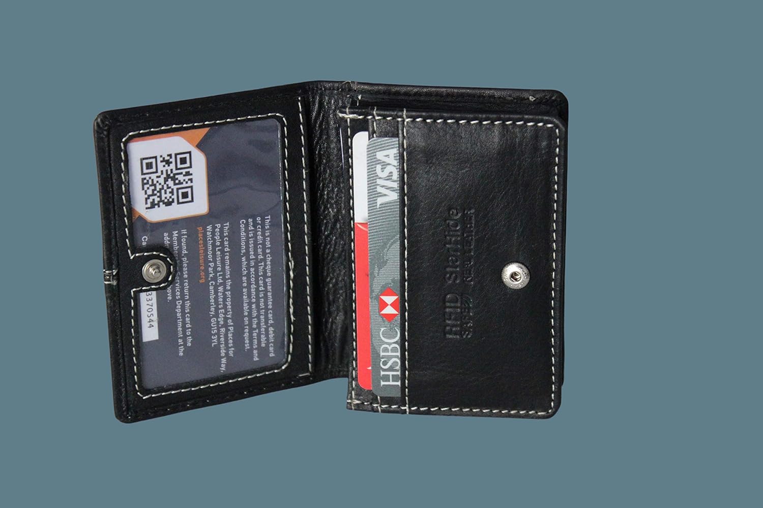 STARHIDE RFID Blocking Small Leather Wallet for Men & Women, Minimalist Slim Credit & Business Card Holder - Image 3