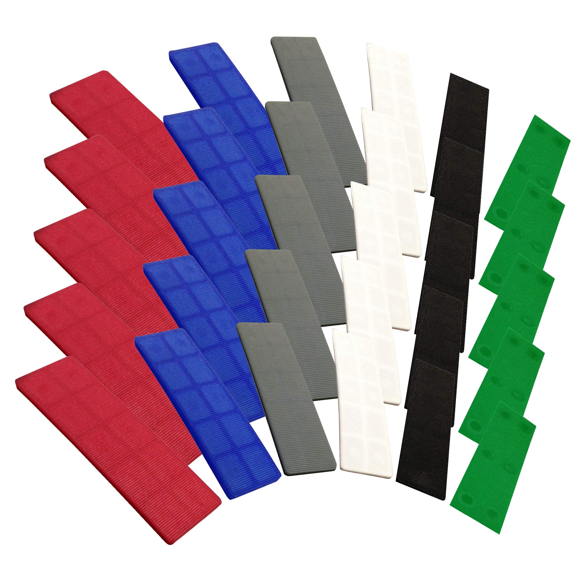 JCP 100mm x 28mm Assorted Flat Window Glazing Glass Plastic Packers Spacers 1mm to 6mm (Mixed Pack of 100)