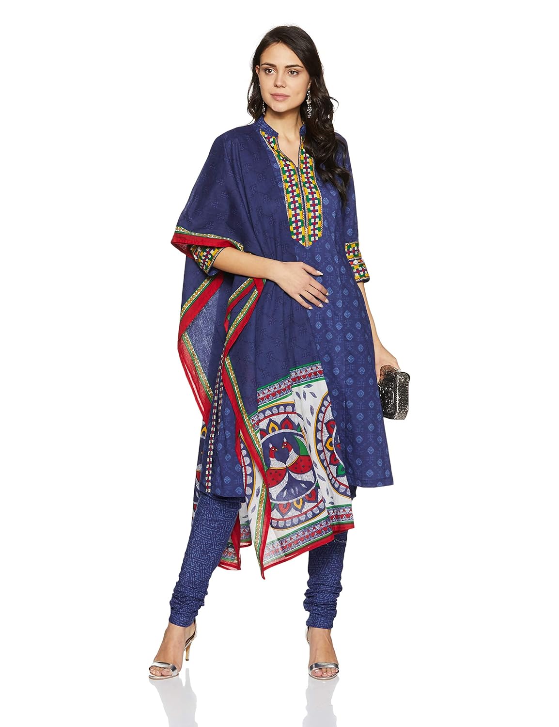 biba women's straight salwar suit set
