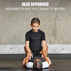 Elite Sports Kids Jiu Jitsu BJJ Rash Guard, Short