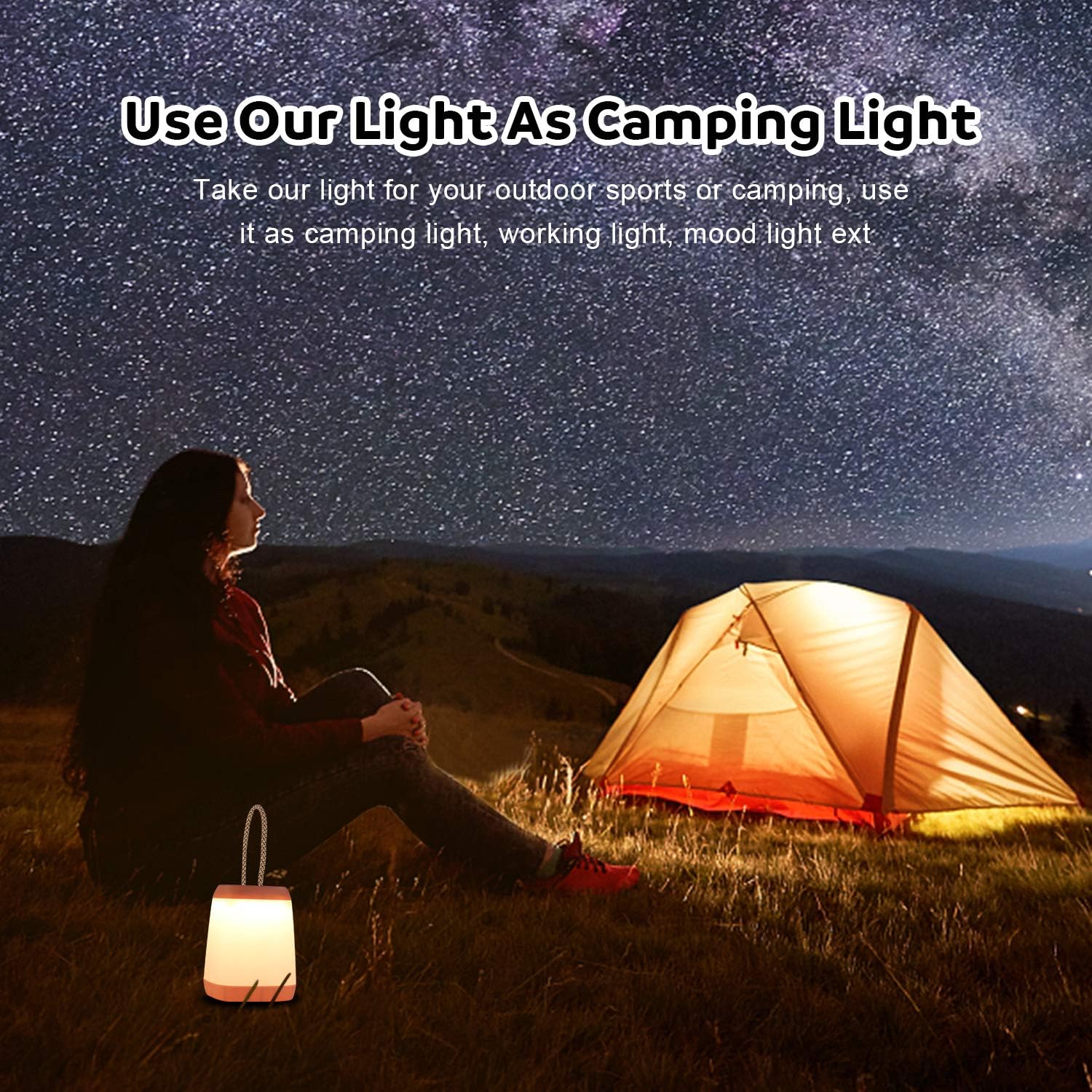 HOKOILN LED Camping Light 2 Pack Portable LED Tent Lantern 3 Modes for Backpacking Camping Hiking Fishing Emergency Light Battery Powered Lamp for Outdoor and Indoor - - 