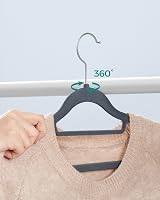 SONGMICS Velvet Hangers Set of 20 Non-Slip 360° Hook Space-Saving 0.6 cm Thick view 6