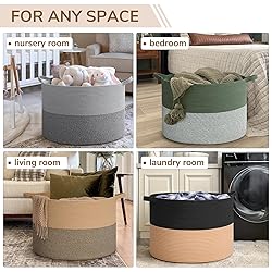 INDRESSME 115L Extra Large Blanket Basket, Woven
