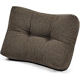 Shinnwa Lumbar Support Pillow for Office Chair, Memory Foam Back Support Pillow for Back Pain Relief, Car, Chair and Couch, 17.5 x 11.5 x 5.5in, Brown