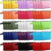 Reginary 60 Pieces 15 Colors Canvas Makeup Bags Bulk Portable Travel Cosmetic Pouch Multipurpose Blank Toiletry Bag with Zipper for Women DIY Craft Valentine's Day Gifts(7.5 x 5 x 2 Inch)