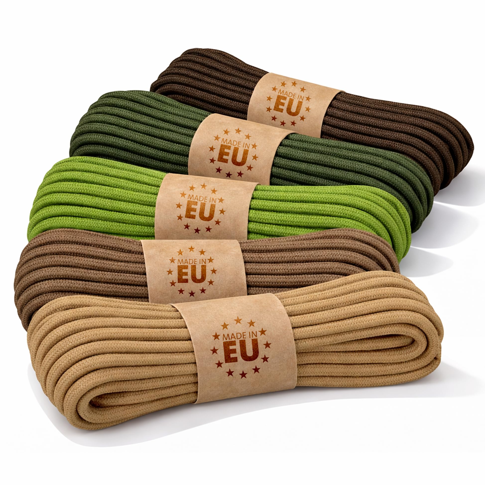 EdcX Paracord 4mm, Set of Military Colors (6х5m and 5x10m) | Ideal for Camping, Survival, Outdoor, Crafting, DIY | 100% Nylon Rope 4mm| Tactical Cord 550 Type III - Mountain Set (5x10m)