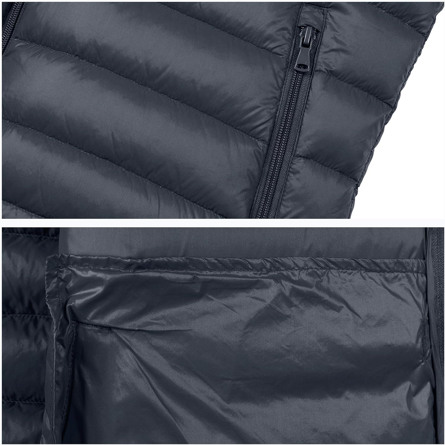 Wantdo Men's Packable Down Jacket Insulated Warm Winter Coat Hooded Puffer Jacket at  Men’s Clothing store