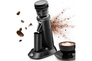 HIBREW G5 Single-Dose Espresso Grinder with Conical Burr, Magnetic Dosing Cup, Metal Housing, Dual-Speed Adjustment, 36-Step Micro Grind Settings - for Espresso Moka Pots & Drip Coffee (Graphite)