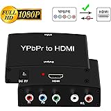 Component to HDMI Adapter YPbPr to HDMI Coverter + R/L, Bluesky Componet YPbPr to HDMI Converter Adapter Support 1080P Plug & Play