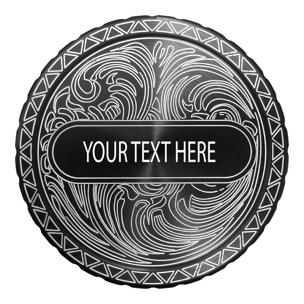 Engraved Snuff lid Name Plate Scroll