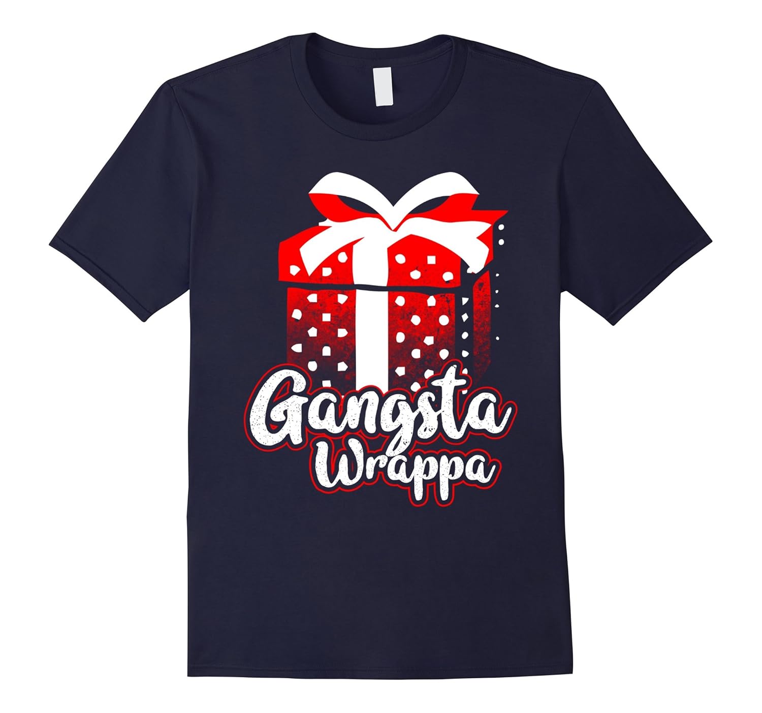 Gangsta Wrappa Funny Gift Wrapping Christmas T-Shirt-ANZ