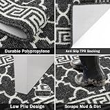 SHACOS Hallway Runner 60x180 cm Non-Slip Washable Black Kitchen Rug view 2