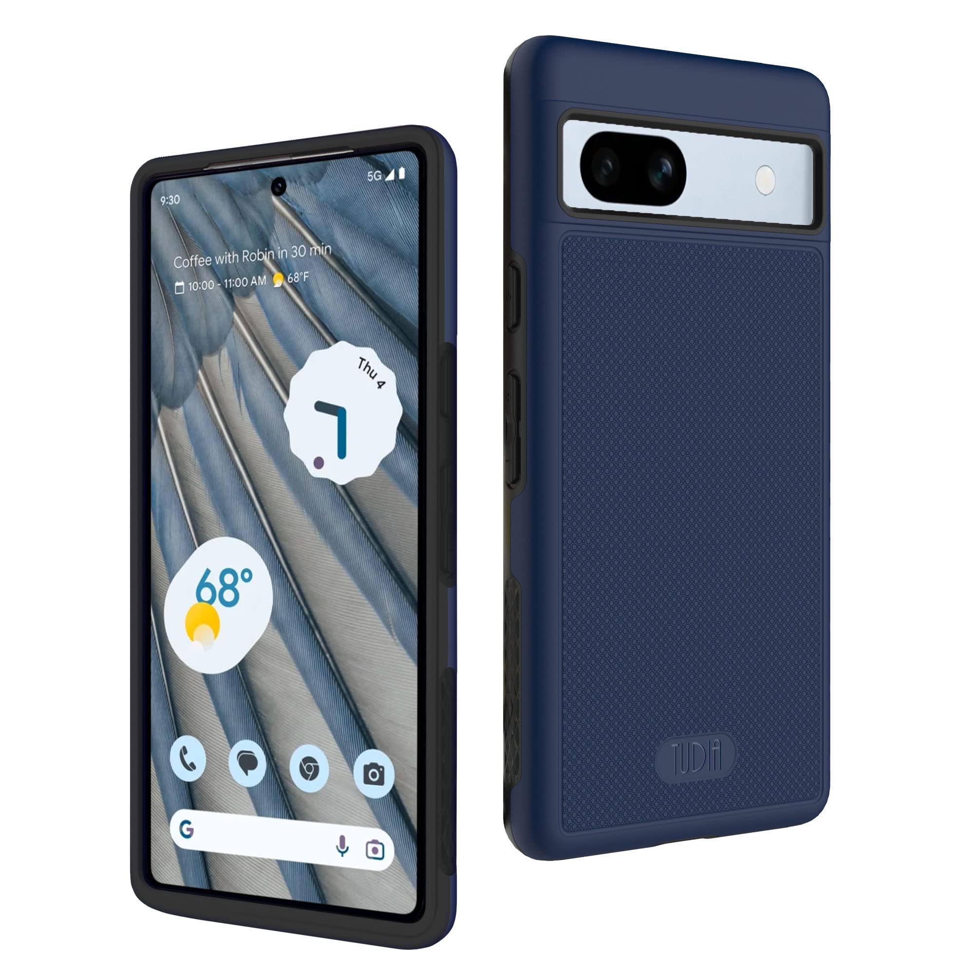 TUDIA DualShield Grip Designed for Google Pixel 7a Case (2023), [MergeGrip] Military Grade Dual Layer Shockproof Slim Tough Non-Slip Heavy Duty Protective Phone Case Cover - Indigo Blue — image 1
