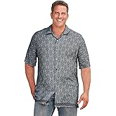 KingSize Men's Big & Tall Tropical Rayon Short-Sleeve Shirt
