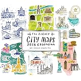 Legacy Publishing Group 2018 12-Month Wall Calendar, City Maps