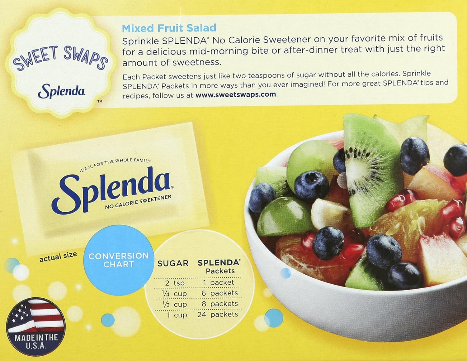 how many carbs in a packet of splenda