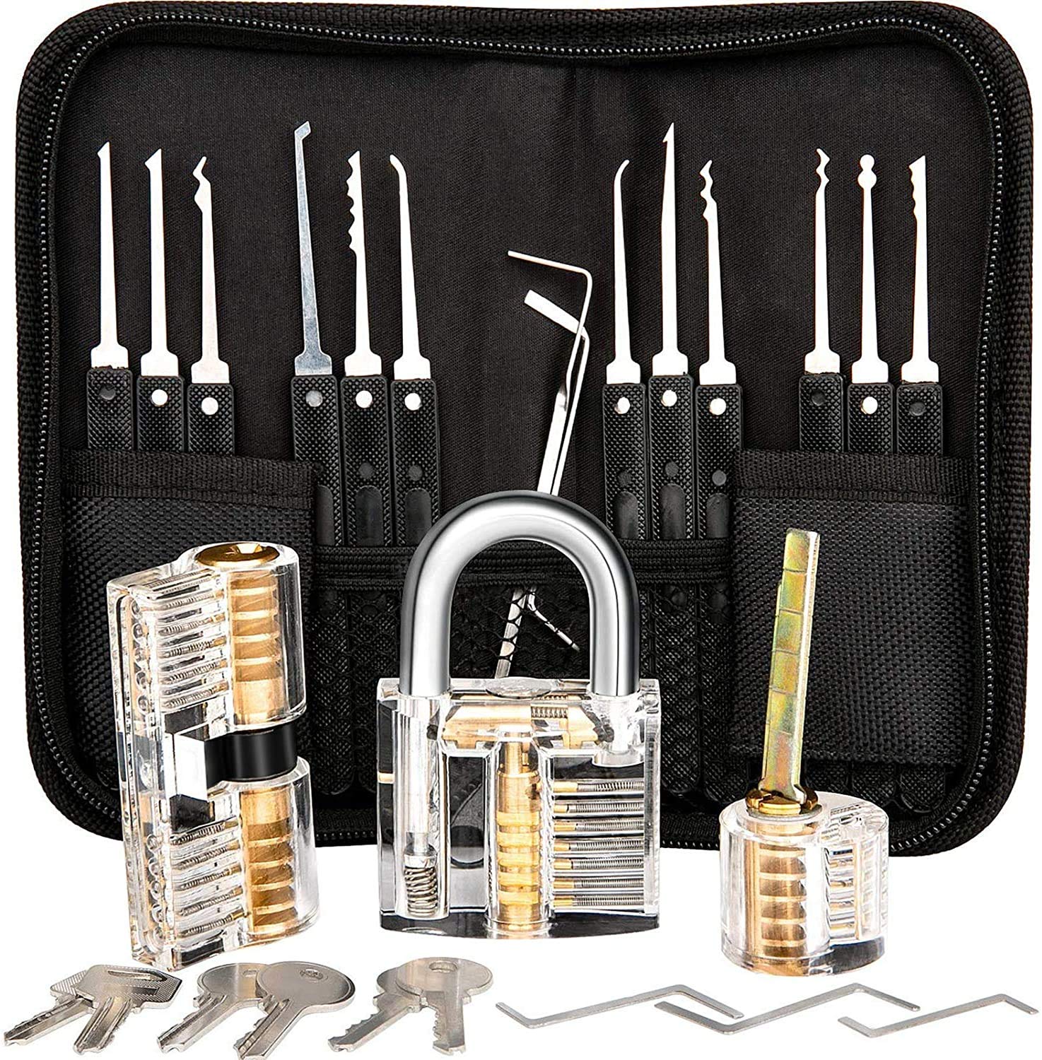 WORUIJIA Multifunctional Tool Set-Stainless Steel, Professional 17PCS, 3 Lock