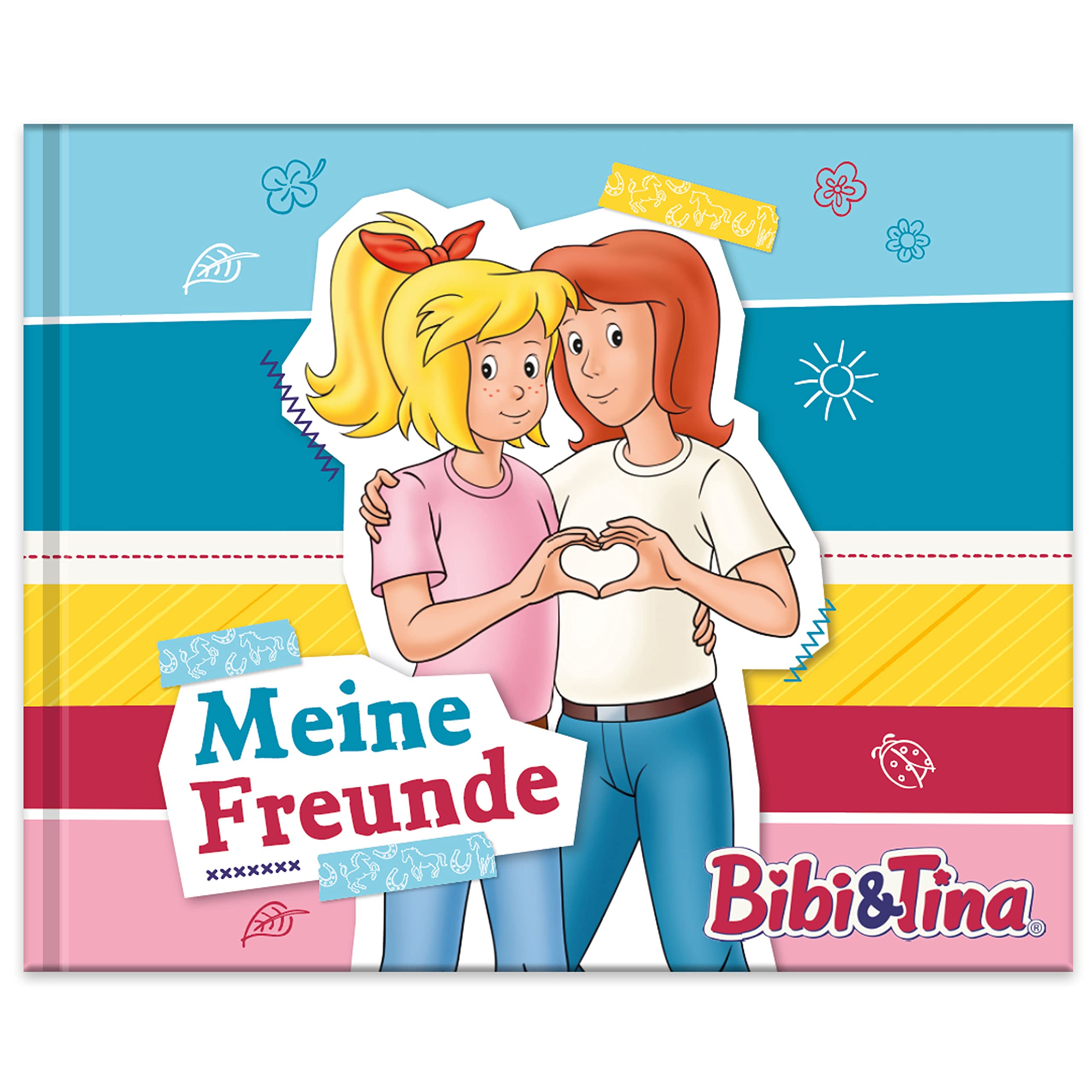 Papierdrachen Bibi & Tina Friendship Book for Children - Poetry Album for All Little Horse Friends - for 27 Friends - Colourful Child-Friendly Design