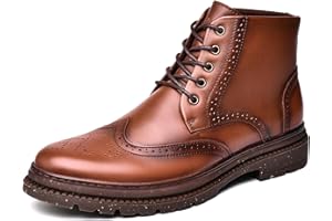 Arkbird Mens Oxford Dress Boots Fashion Casual Genuine Leather Brogue Chukka Ankle Boot for Men