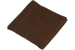 LINTEUM TEXTILE SUPPLY Linteum Textile 12 Piece Face Towel Set, 12x12 Inch, 100% Soft Cotton 16 Single Ring Spun Washcloths Absorbent Durable Face Towel (Dark Brown)
