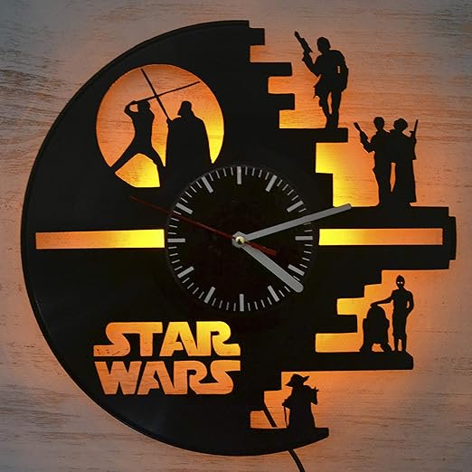 Amazon Com Star Wars Death Star Design Led Light Vinyl Record