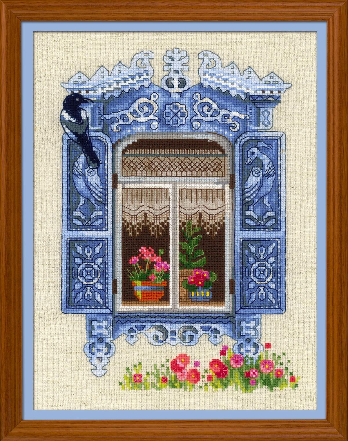 RIOLIS Cross Stitch Kit - 1733 - Window with Magpie