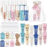 Dansib 12sets/48pcs Best Team Ever Gifts Team Appreciation Thank You Gifts for Coworkers Women Employee Appreciation Gift Party Favors Basket Stuffers Items Travel Hand Lotion and Lip Balm Set