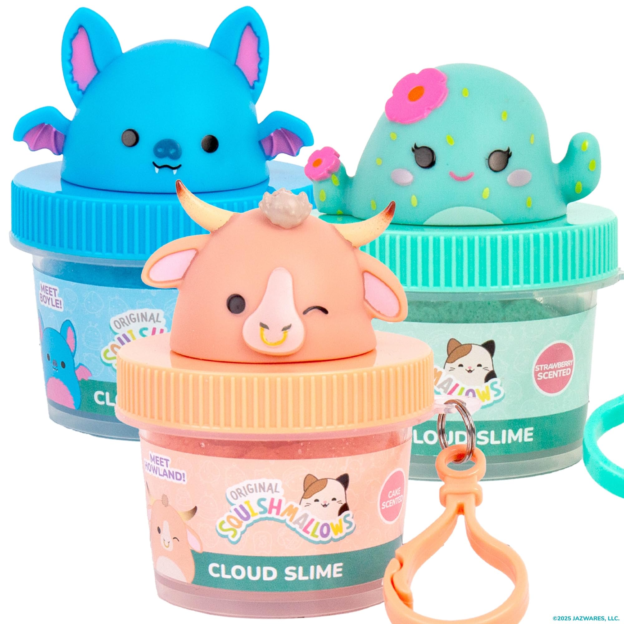 Original Squishmallows™ Mini Slime Squad, 3 Slime Bag Charms