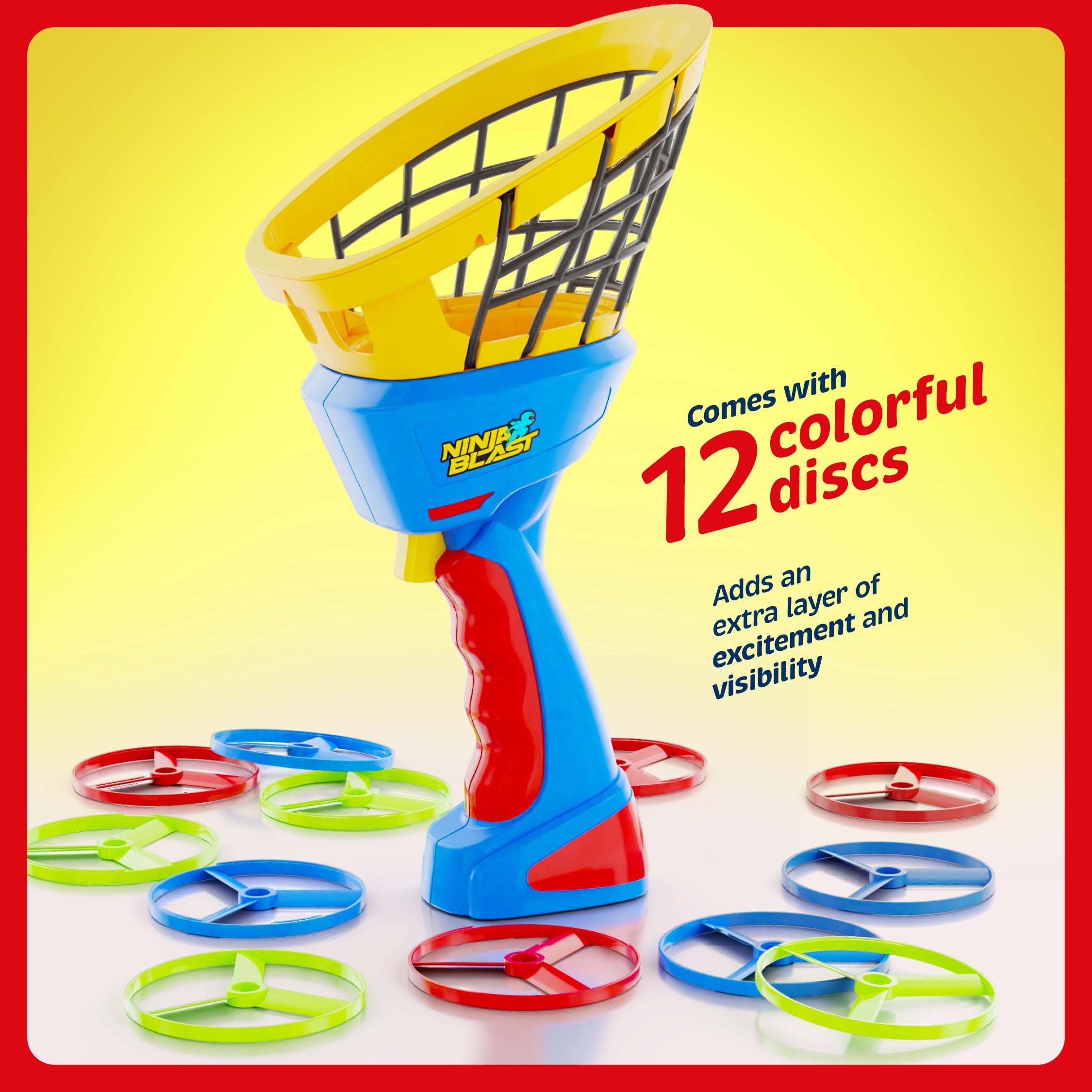 Flying Disc Launcher for Kids - Boys Toys Ages 4-8 Year Old - Birthday Gifts for Boy Age 4, 5, 6, 7, 8, Years - Outdoor Toys Games Gift - Backyard Toy Activities Ideas - 6-8, 5-7