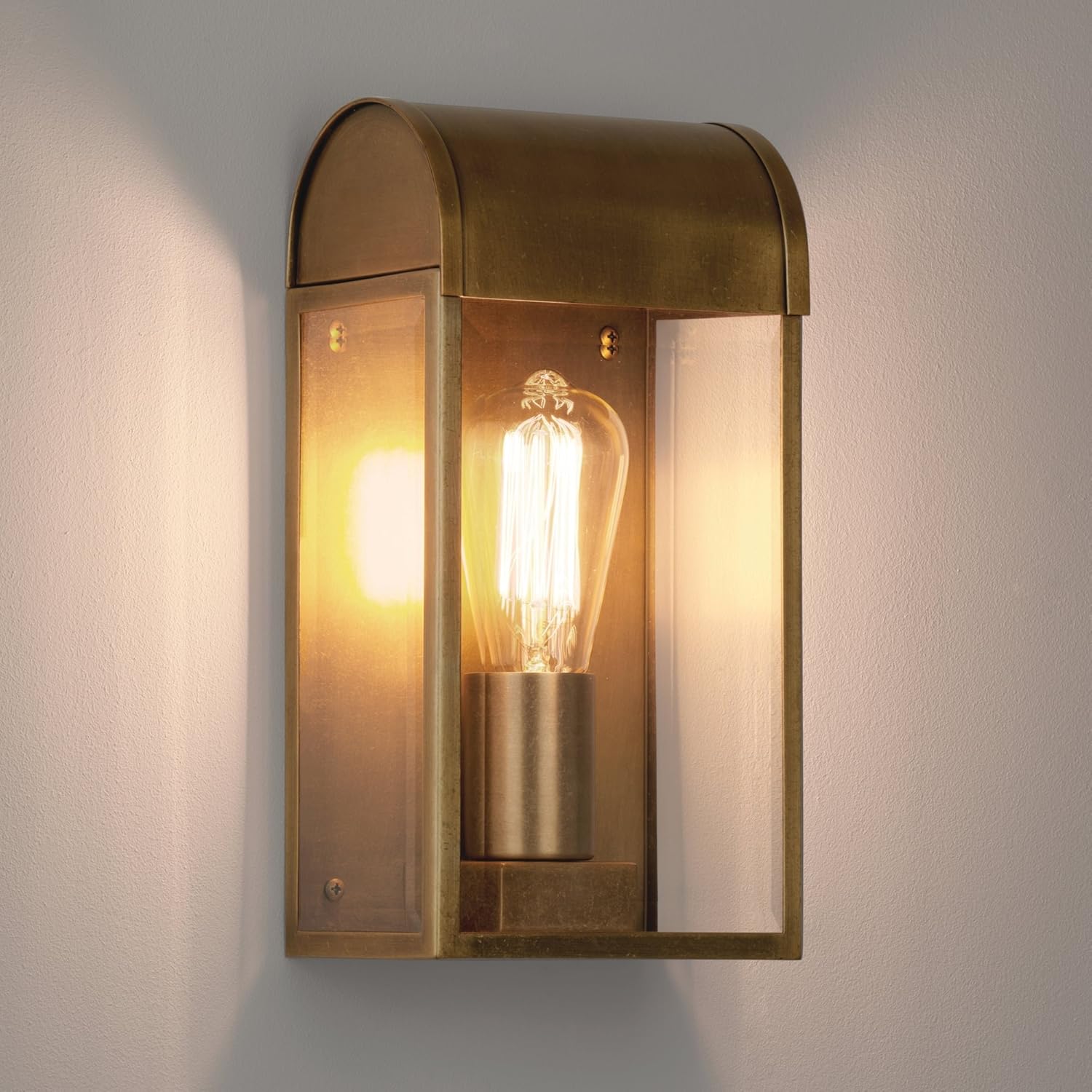 Astro Newbury Exterior Wall Light in Antique Brass Amazon