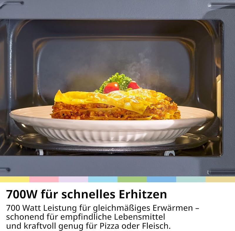 CMO-MP012ND(BK) Mikrowelle 20L, 700W, 5 Leistungsstufen, Drehteller, Auftaufunktion, Freistehend, Schwarz