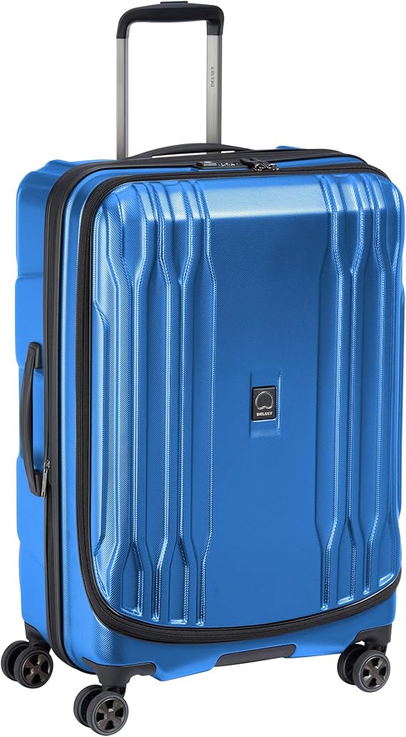 DELSEY Paris Eclipse DLX Expandable Luggage with Spinner Wheels, Arctic Blue, CheckedMedium 25