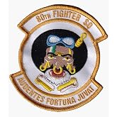 80th Fighter Squadron Patch - Plastic Backing, 4"