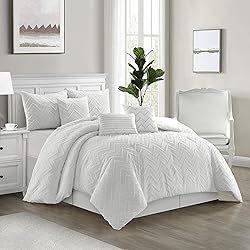 Stratford Park White Bed Comforter Queen Set, 7