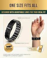MagnetRX 3X Strength Magnetic Bracelet for Men Titanium Black Clasp Sizing Tool view 6