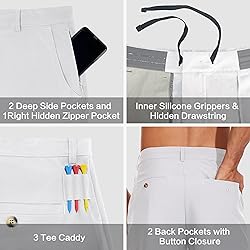 JWM Mens 7" Stretch Golf Shorts - Lightweight