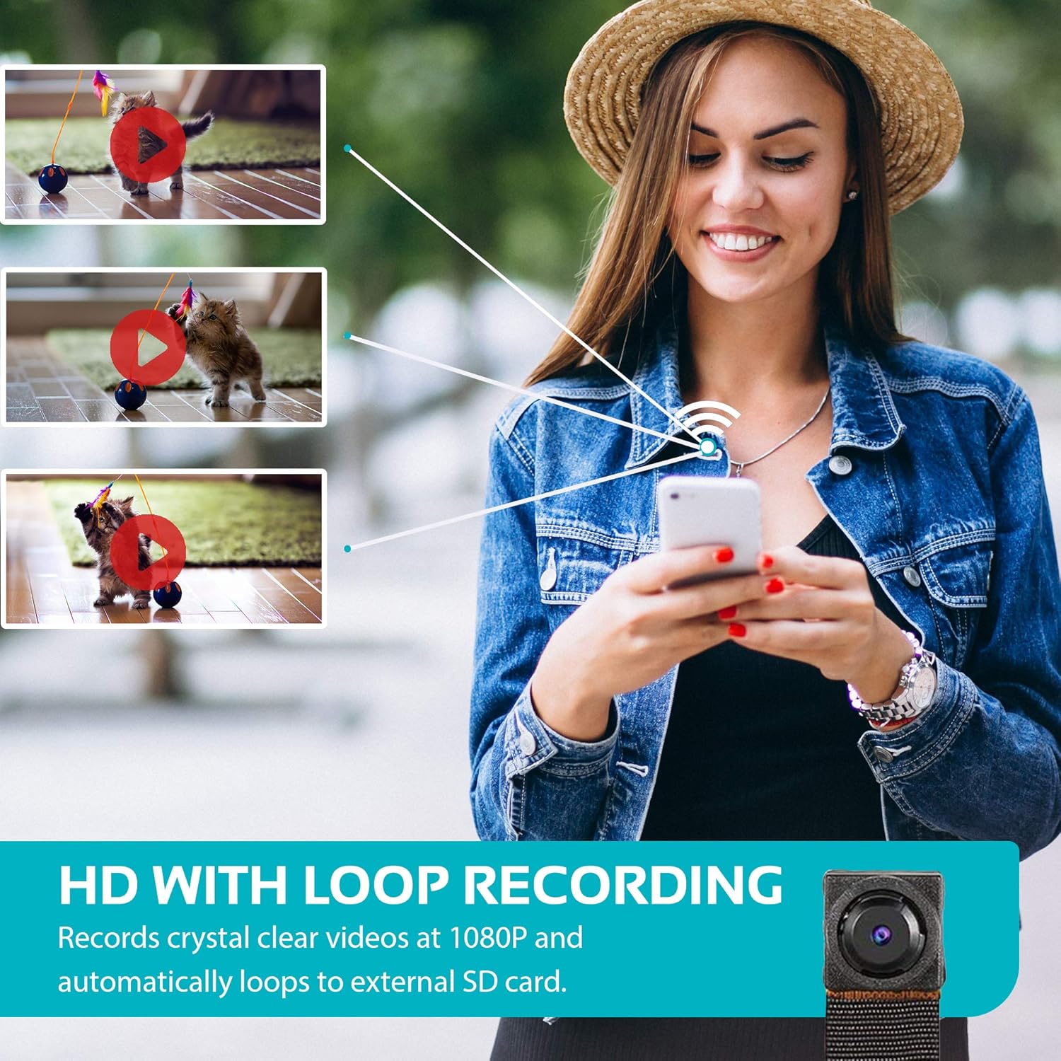 Safety Security Nanny Cam Spy Hidden Wifi Wireless Camera Mini Flex 1080p Portable Security Diy Home And Business Camaras Motion Detection Loop Recording Tools Home Improvement