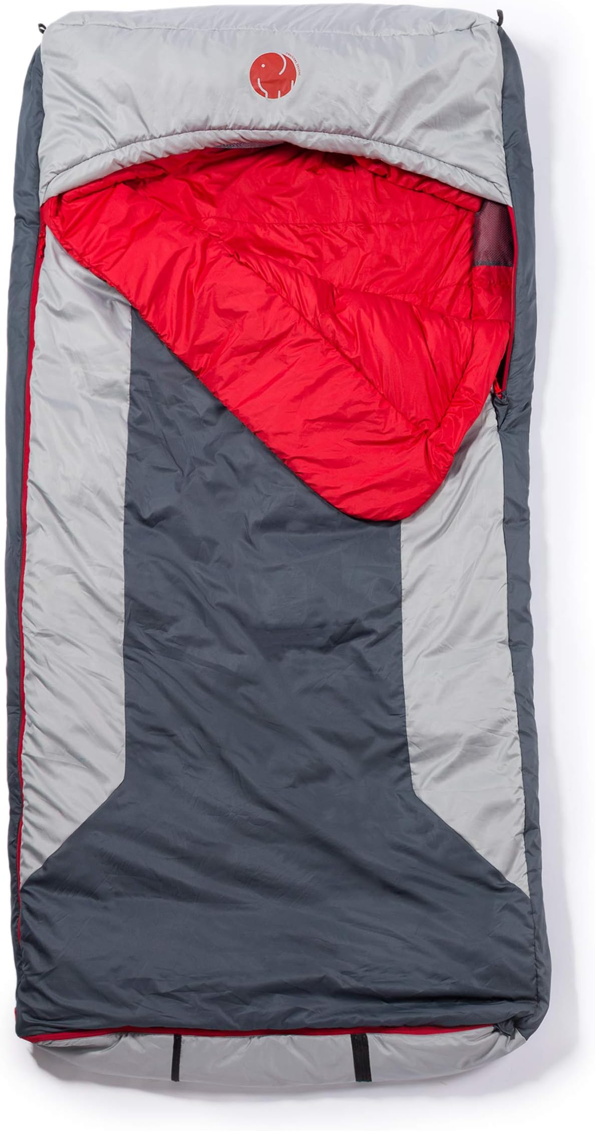 OmniCore Designs Multi Down Hooded Rectangular Sleeping Bag (-10F Blue / 10F Red / 30F Yellow) with 4pt. Compression Stuff Sack