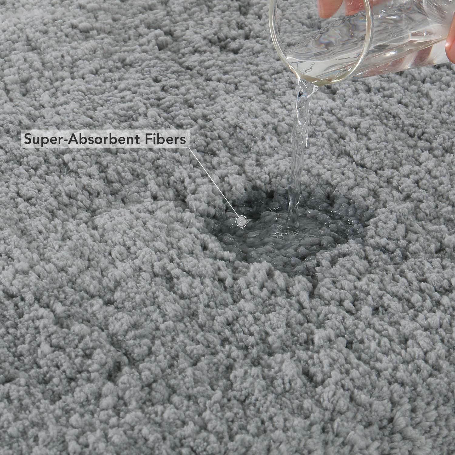 Lifewit Bathroom Runner Rug Bath Mat 59"x20" Non-Slip Soft Long Shower Rug Plush Microfiber Water Absorbent Carpet Thick Shaggy Luxury Floor Mats, Machine Washable, Grey: Home & Kitchen