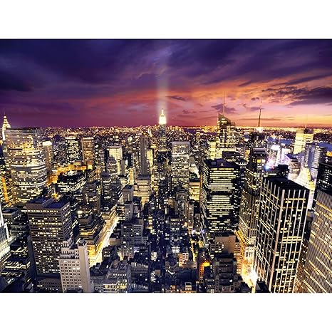Fototapeten New York 352 x 250 cm Vlies Wand Tapete Wohnzimmer Schlafzimmer Büro Flur Dekoration Wandbilder XXL Moderne Wandd