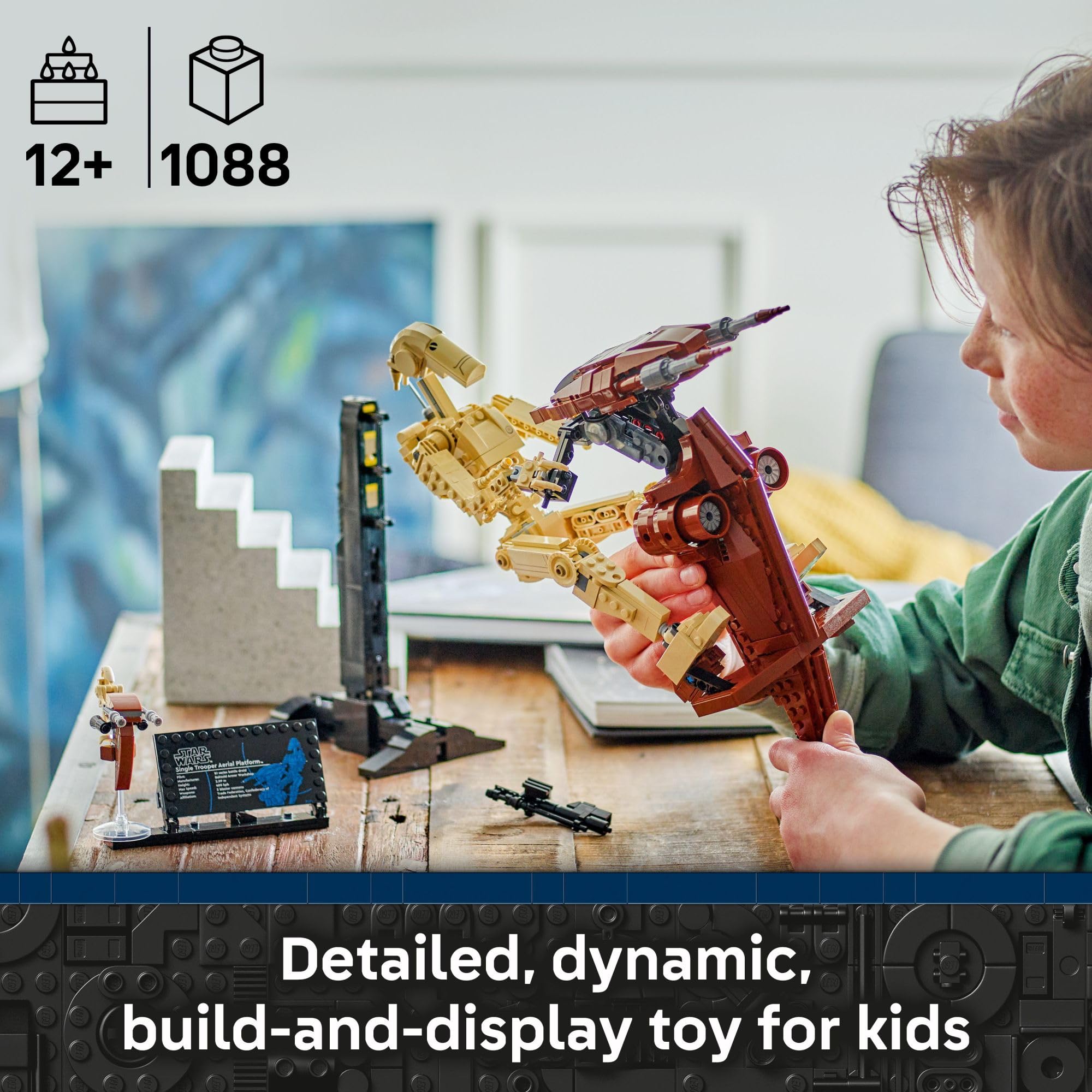LEGO Star Wars: The Phantom Menace Battle Droid with STAP - Building & Learning Toy for Boys & Girls, Ages 12+ - Star Wars Toy & Model Kit - Gift Idea for Kids - 75428