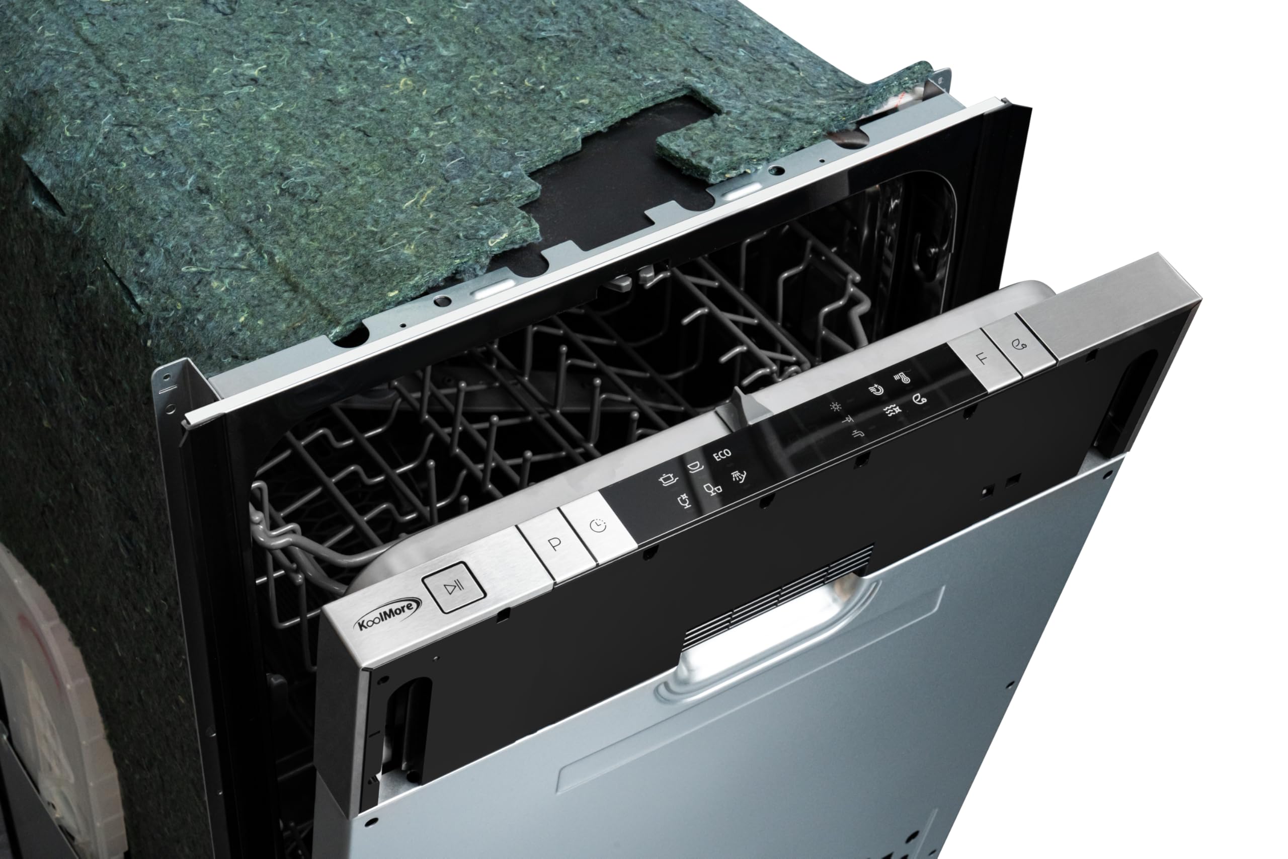 KoolMore KM-DW1852-PR 18 in. ADA Panel Ready with 8 Place Settings 52 DB Dishwasher in Stainless-Steel, UL and Energy Star Certified