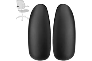 SINOLUXE Arm Pads Caps Replacement for Humscale Liberty Office Chair - for Height Adjustable Arm Rest Covers, Ergonomic Black PU Leather (1-Pair)