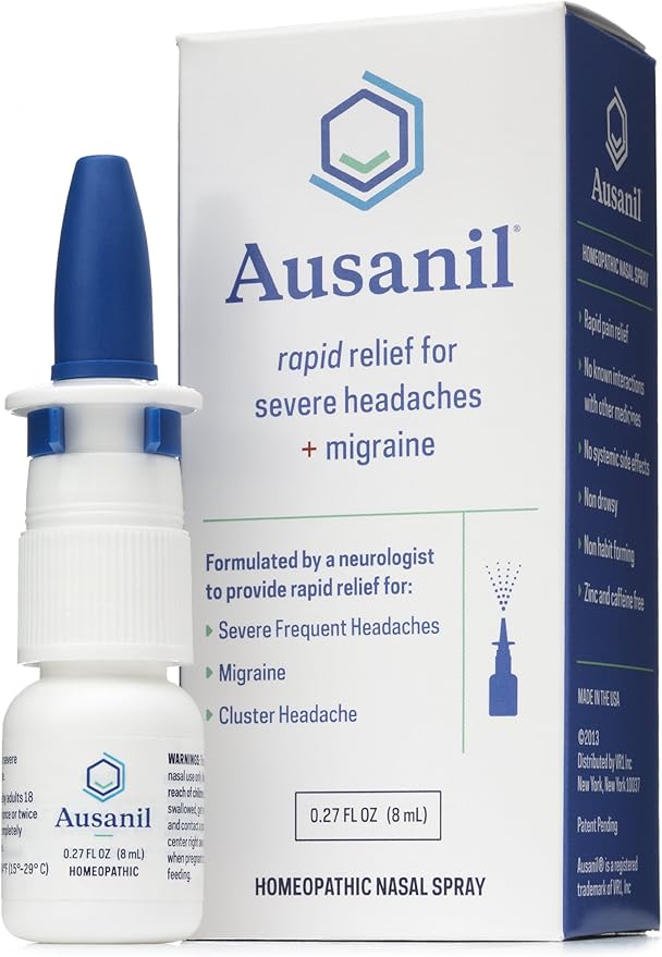 Ausanil Nasal Spray for Rapid Relief of Severe Headaches + Migraine
